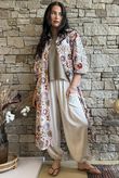 Riad Nights Longline Belted Duster Shirt Black
